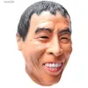 Party Masks Latex Young Man Mask Adult Size Face Realistic Human Male Mask Halloween Party Fancy Dress T230905