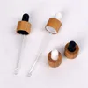 Storage Bottles 10pcs Bamboo Lid 18mm 20mm 24mm Wood Product with Dropper Pump Lotion Spray Toner Glue Cap