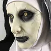 Party Masks Horror Maska zakonnicy z lateksem chusty przerażająca pełna maska ​​na głowa headscala cosplay halloween horror maski zmontażowej t230905