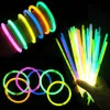 Other Event Party Supplies 50100Pcs Glow Stick Fluorescent Neon Necklace Bracelets Light For Wedd Festive Concert 230905