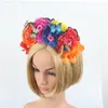 Other Event Party Supplies Simulation Flower Mexican Head Buckle Halloween Party Headband Red Purple Orange Blue Peony Flower Butterfly Headdress Decor 230905