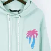 Mode Pallm Angells Designer Mens Pull Streetwear Sweats à capuche Arbre dégradé Bleu clair Pull Homme Femme High Street Marque Lâche Sweat à capuche