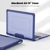 حالة الكمبيوتر المحمول لـ MacBook Air 13.6 13 بوصة M1 M2 Mac Book Pro 13 Huchice Duttrective Hard Shell Cover مصدات صدمية مع حماية كاملة قابلة للطي الحماية الكاملة