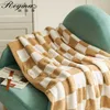 Filtar Regina Märke Downy Checkerboard Plaid Filt Fluffy Soft Casual Soffa TV Throw Filt Room Decor Bed Bed Bead quilt Filtar 230904