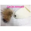 BeanieSkull Caps Children Real Raccoon Fur Ball hats Plus velvet Winter Hat Cap For Kids Boy Girl Warm Pom Poms Ski Pompoms 230904