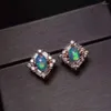 Stud Earrings NATURAL ETHIOPIAN WELO FIRE OPAL CABOCHON Earring 925 Silve