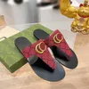 Flip-flops designer femmes sandales en cuir boucle en métal mode clip pied fond plat flip flop luxe mode sandales polyvalentes