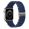 Smarta remmar Lightwight Soft Silicone Fashion Watch Band Smart Straps For Apple Watch Band Ultra 38mm 40mm 41mm 42mm 44mm 45mm IWatch Band 8 9 4 5 6 7 Series QZVT
