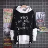 Men's Hoodies Sweatshirts Fashion Thin Hoodies Men Letter Graffiti Print Casual Streetwear Y2k Techwear Hip Sport Student Women Men Anime Clothing 230904