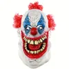 Masques de fête Masque de clown de cheveux rouges Cosplay Rôle effrayant Horreur Joker Latex Casque intégral Halloween Mascarade Party Headwear Costume Prop 230905