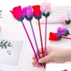 Canetas esferográficas atacado rosa caneta criativa decoração de flor artificial embeleza escritório escola papelaria escrita personalizada para vale dhqrp