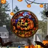 Party Decoration Halloween Static PVC Window Glass Stickers Colorful Horror Castle Cat Static Wall Decal Glue Free Decor Film Party Home Decor x0905