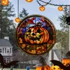 Party-Dekoration, Halloween, statische PVC-Fensterglas-Aufkleber, bunt, Horror-Schloss, Katze, statische Wandaufkleber, kleberfrei, Dekorfolie, Party-Heimdekoration x0905