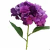 Dekoratif çiçek çelenkleri yapay ortanca çiçek 80cm/31.5 sahte tek ortanca ipek 6 renk merkez parçaları için ev parti damlası dhxsh