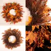 Andere evenementen Feestartikelen Herfst Herfst Krans Kerst Decor Kerstmis Halloween Thanksgiving Slinger Raam Deur Hangende Krans Thuis Esdoornblad Krans Decor 230905