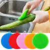 Silicone Dish Bowl Cleaning Brushes Multifunction 8 colors Scouring Pad Pot Pan Wash Brush Cleaner Kitchen Dishes Washing Tool Fashion