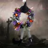 Feestdecoratie 2023 Halloween Krans Lange Benen Heks Muur Opknoping Voordeur Decoratieve Binnen Buiten Decoratie Hangers x0905