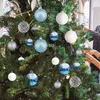Décorations de Noël 42 pièces ornements de boule incassables boules décoratives en plastique transparent ensemble pour crochets de décoration de vacances d'arbre de Noël inclus 230905