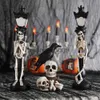 Dekoracja imprezy Halloweenowa żywica Glow Szkielet Street Lampa na stół domowy Haunted House Bar Horror Props Halloween Decoration Dekoracja X0905