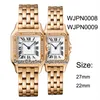 New WJPN0008 WJPN0009 Rose Gold Diamond Bezel 27mm 22mm White Dial Swiss Quartz Womens Watch Ladies Stainless Steel Watches Pureti314T