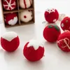 Kerstversiering Wolvilt INS Sneeuwvlok Boom Decoratie Bal Diy Kleine Hanger Kerstballen 230905