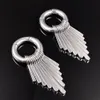 Navel Bell Button Rings Vanku 2PCS 6mm Ear Hoop With Tassels Weights Hanger Gauges Plugs Expander 316L Stainless Steel Magnetic Piercing Body Jewelry 230905