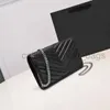 バッグWOCチェーンデザイナーの女性手財布オリジナルボックス本物の革IIエンベロープフラップ磁気閉鎖ブラックYSLIIバッグデザイナーバッグCAITLIN_FASHION_BAGSS8