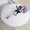 Carpets Plush Round Rug White Children for Living Room Home Decor Soft Kid Bedroom FloorPlay Mat Baby Fluffy Cute 230905