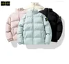 2023 Plus Size Coat Men's Designer Cotton Stone Jacket Island Zipper broderi Vinter- och kvinnors parka -kappa Fashion utomhusälskare förtjockade varma 69