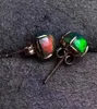 Stud Earrings Classic Natural And Real Fashion Black Opal Earring Nature 925 Sterling Silver Fine Jewelry