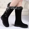 Botas de neve de cabelo de coelho 2023 moda feminina inverno casual sapatos de algodão quente com sola grossa de veludo confortável antiderrapante