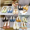 Women Designer Shoe Sandal Half Casual Shoes Ballef Flat Läder Slip On Boot Calf Dance Loafers Storlek 35-40