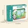 Blocos de panda bambu moldura de foto blocos de construção brinquedo panda tema foto modelo de parede brinquedos decoração de mesa presente de feriado infantil r230905