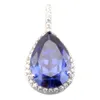 Nuovo Design Silver Ciondolo Silver Natural Tanzanite Stone Ciondolo Blue Women Necklace