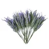 6x Bundles Artificial Lavender Bouquet Fake Lavender Bunch Purple Flowers Artificial Plant For Wedding Home Decor Off212F