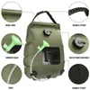 Hydration Gear Water Bags 20L Outdoor Camping Hiking Solar Shower Bag Heating Camping Shower Climbing Hydration Bag Hose Switchable Shower Head 230905