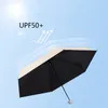 Guarda-chuvas Mini Cápsula Guarda-chuva Luz Ensolarada Mulheres Chuvosas AntiUV Sunshade Bolso Protetor Solar Portátil Paraguas 230905