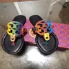 Mode 2020 Designer äkta lädersandaler utomhus strand flip flop fla häl tofflor casual lhafers lady kvinnor skor SZ 35-42 C268Q