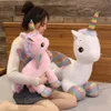 Bambole di peluche Mainan mewah pelangi mimpi Unicorn lucu dapat dipeluk indah kuda merah muda anak perempuan manis dekorasi rumah bantal tidur hadiah 230905