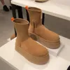 Austrália designer botas de neve ug mulheres plataforma de inverno bota de pele bottes tornozelo sapatos de lã de pele de carneiro couro real marca clássica casual fora 10A