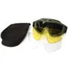 Lunettes de soleil tactiques JSJM divers Styles 3 lentilles lunettes tactiques hommes lunettes de protection de tir militaire chasse en plein air lunettes anti-poussière coupe-vent 230905