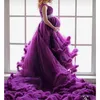 Maternity Gown Lace Maxi Dresses Women Clothes Photography Pregnancy Dress for Photo Shoot Fluffy