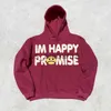 Sweats à capuche pour hommes Sweatshirts 2023 Rose Gris foncé CPFM.XYZ Sweat à capuche Hommes Femmes 1 1 Mousse 3D IM HAPPY PROMISE Sweatshirts Pull en polaire x0905