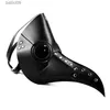 Máscaras de festa Plague Doctor Máscara Adulto Steam Punks Assustador PU Bird Doctor Schnabel Masque Halloween Cosplay Bico Maske Prop Carnaval T230905