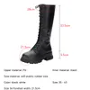 Plate-forme épaisse Punk bottes femmes fond épais genou bottes hautes femme automne hiver mode cuir PU moto Botas Mujer pour les filles chaussures de fête grande taille