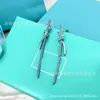 Fashion Designer Tiff Top t Family Knotted Earrings and Vacuum Plated New 925 Silver Needle Simple Fashionable in Style