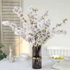 3 Stück 100 cm Simulation Kirschblüten-Blumenzweig für den Außenbereich, Garten, Hochzeit, Wanddekoration, Seidenblume, Sakura, gefälschte Kirschbaum-Dekoration