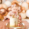 Autres fournitures de fête d'événement C56 PCS Boho Styles Ball Cake Picks Coloré en forme de perles de perles Insert pour mariage d'anniversaire 230905