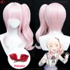 cosplay wigs akiyama mizuki cosplay مشروع Wig Project Sekai Colorful Stage. MZK PINK CURLY HAYS HAID AMIA WIGS CAP 230904