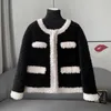 Womens Fur Faux Lamb Wool Winter Elegant Coat Female Girl Sheep Shearling Short Warm Jacket JT3317 230904